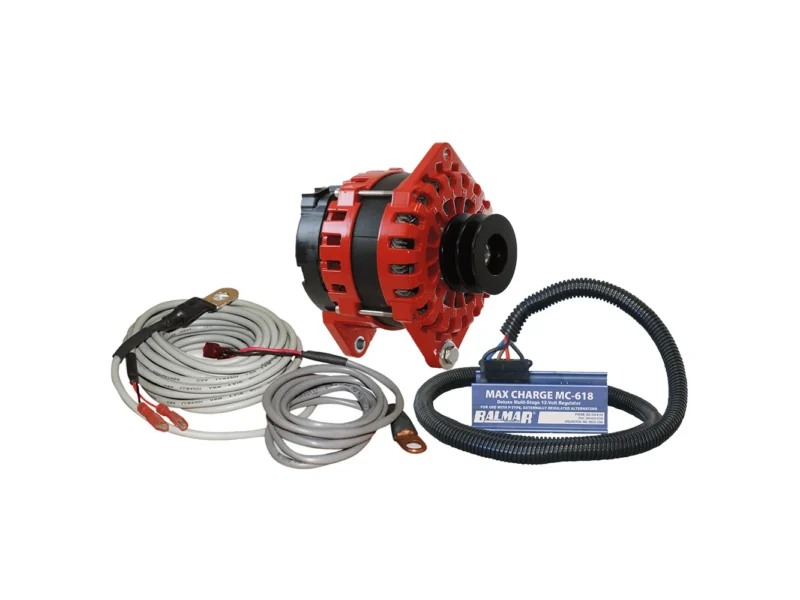 Balmar Alternator 250 AMP Kit 12V 3.15" Dual Foot Saddle Dual Vee Pulley Regulator & Temp Sensor