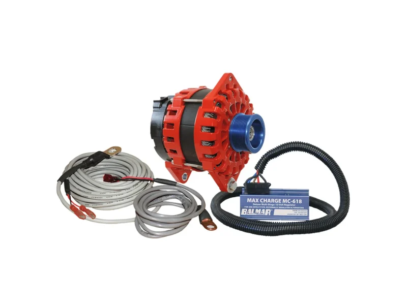 Balmar Alternator 250 AMP Kit 12V 3.15" Dual Foot Saddle J10 Pulley Regulator & Temp Sensor