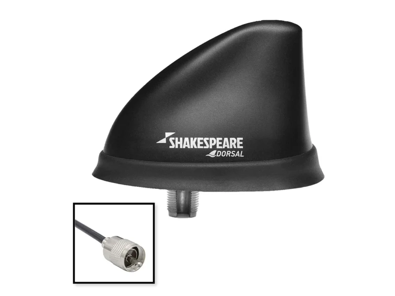 Shakespeare Dorsal Antenna Black Low Profile 26' RGB Cable w/PL-259