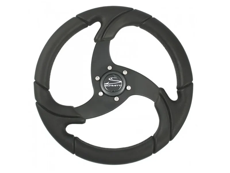 Schmitt Marine Folletto 14.2" Wheel - Black Polyurethane - 3/4" Tapered Shaft w/Black Center Cap