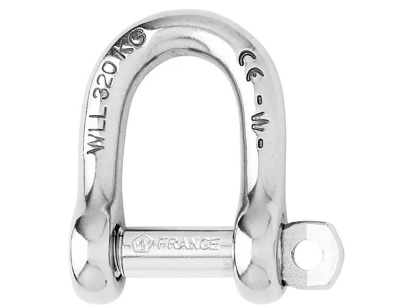 Wichard Self-Locking D Shackle - 12mm Diameter - 15/32"