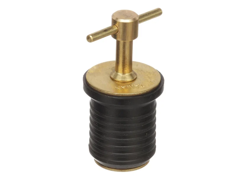 Attwood T-Handle Brass Drain Plug - 1" Diameter