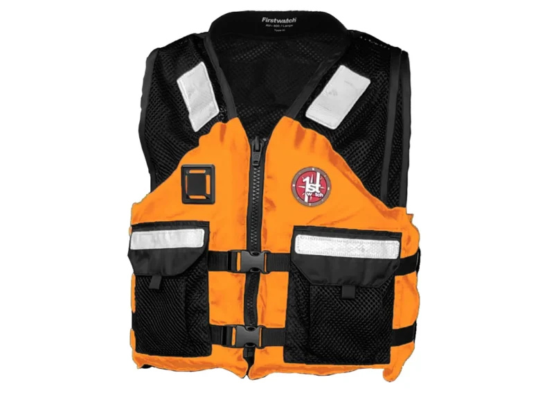 First Watch AV-5001 Mesh Crew Vest Hi-Vis - Orange/Black - 2XL/3XL