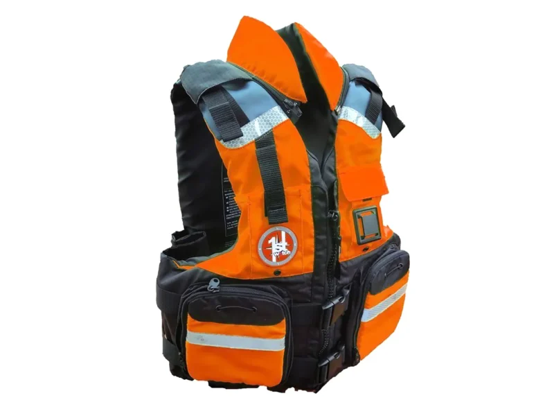 First Watch AV-800 4 Pocket Vest Hi-Vis - Orange/Black - S/M