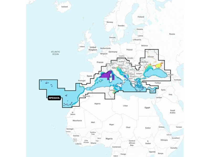 Navionics NPEU643L - Mediterranean & Black Sea - Navionics Platinum+