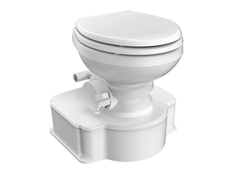 Dometic White M65 Marine Gravity Toilet - Elongated Seat Size w/Foot Pedal