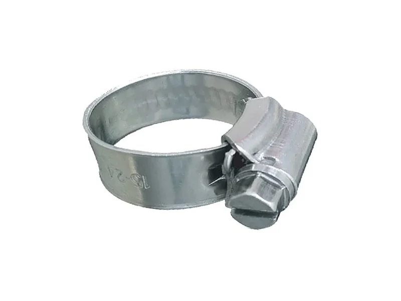 Trident Marine 316 SS Non-Perforated Worm Gear Hose Clamp - 3/8" Band - 7/16"–21/32" Clamping Range - 10-Pack - SAE Size 4