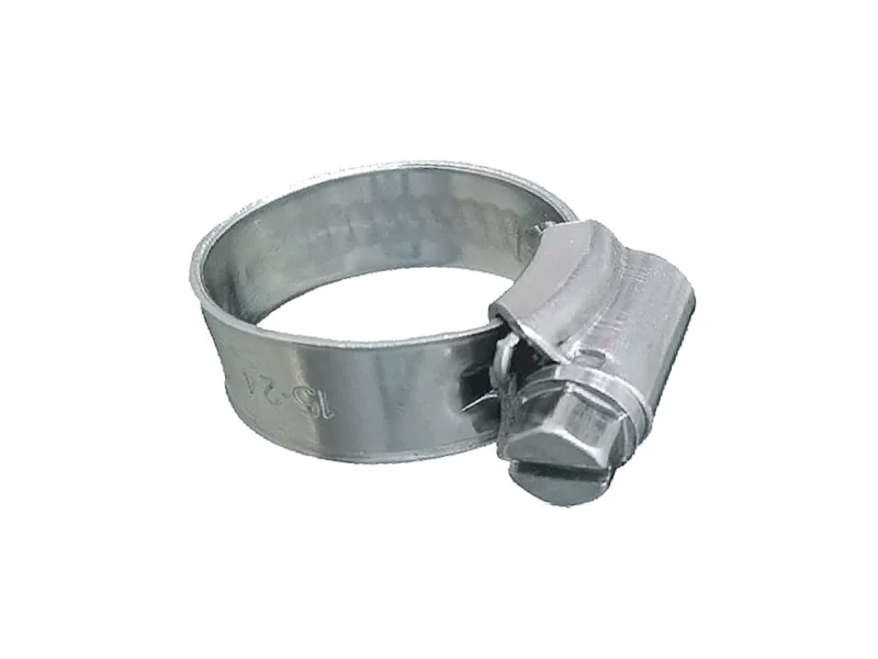 Trident Marine 316 SS Non-Perforated Worm Gear Hose Clamp - 3/8" Band - 5/8"–15/16" Clamping Range - 10-Pack - SAE Size 8