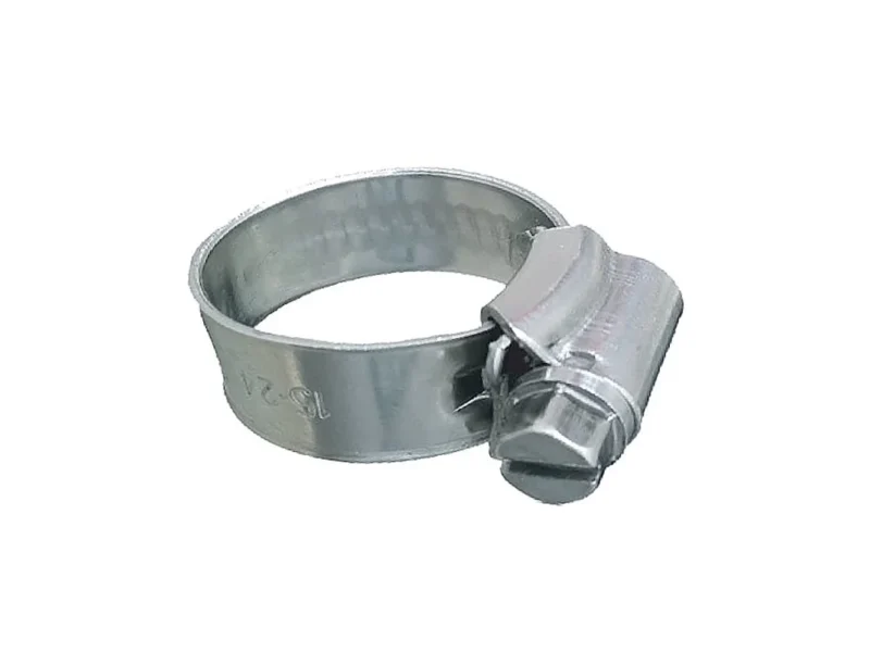 Trident Marine 316 SS Non-Perforated Worm Gear Hose Clamp - 3/8" Band - (3/4" – 1-1/8") Clamping Range - 10-Pack - SAE Size 10