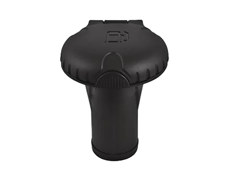 Attwood Deck Fills f/Pressure Relief Systems - Straight Body - Scalloped Black Plastic Cap