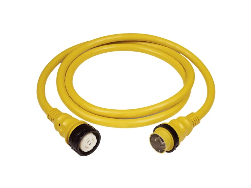 Marinco 50AMP 125/250V Shore Power Cable - 12' - Yellow