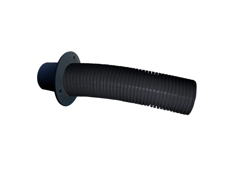 Trident Marine 10' Black Stern Flex Hose w/Transom Flange