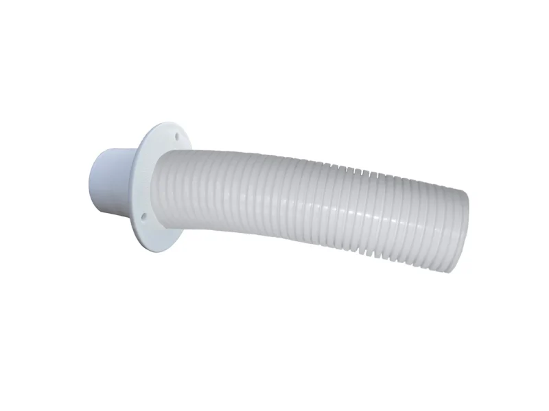 Trident Marine 10' White Stern Flex Hose w/Transom Flange