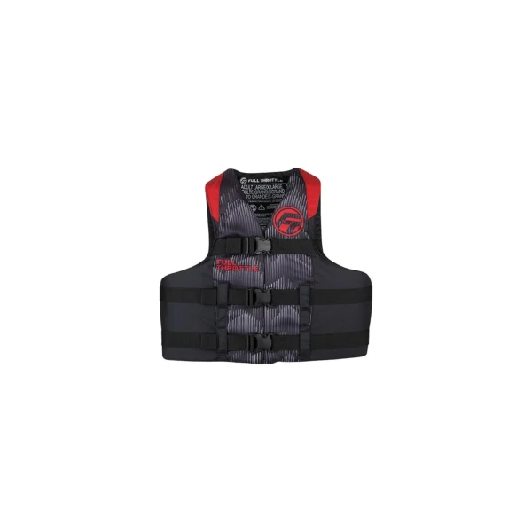 Full Throttle 11220010005022 Adult Nylon Life Vest, L/XL, Red