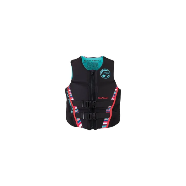 Full Throttle 14250010581022 Women's Adult Rapid Dry Flex Back Life Jacket, XSmall, Pink