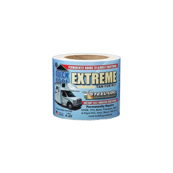 Quick Roof™ TUBE425 Extreme w/Steel-Loc, 4" x 25', Tan