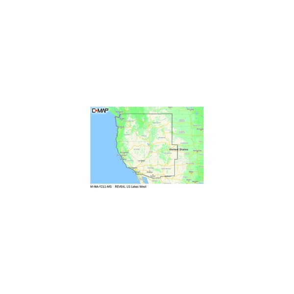 C-Map MNAY211MS Reveal Chart, US Lakes Lakes West