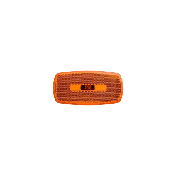 Optronics Surface Mount Marker/ Clearance Light w/Reflex, White Base, Amber Lens