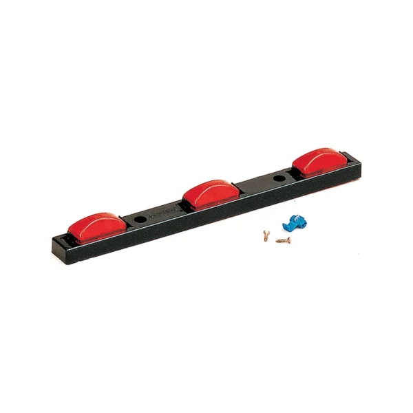 Optronics MC93RK Pre-Wired Identification Light Bar | Waterproof 3 Piece Red Marker Lights & Black ABS Base