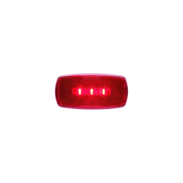 Optronics Surface Mount LED Marker/ Clearance Light w/Reflex, Black Base, Red Lens