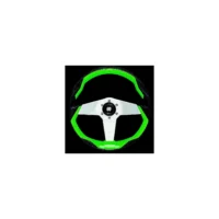 Uflex GRIMANIGS Grimani Steering Wheel, Green w/Silver Spokes