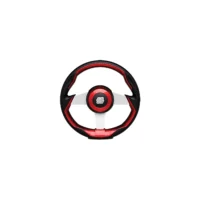 Uflex GRIMANIRS Grimani Steering Wheel, Red w/Silver Spokes