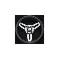 Morosini Steering Wheels, Black Poly w/Chrome Hub