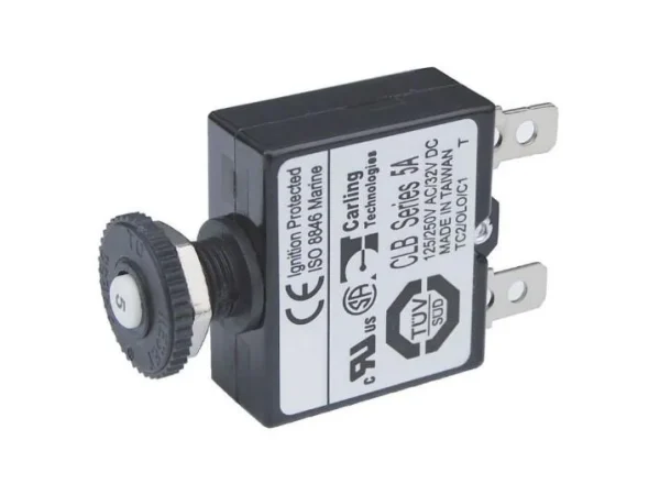 BLUE SEA Circuit Breaker Push Button QC 5A | 7052-BSS