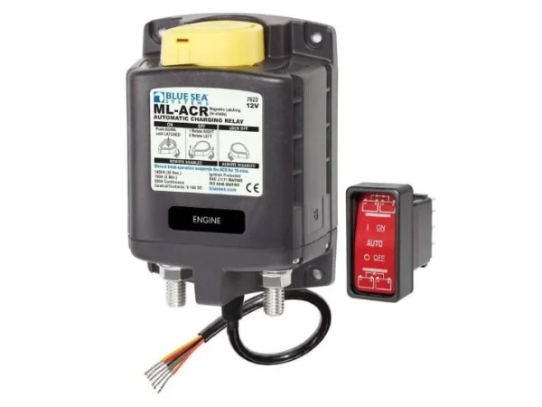 BLUE SEA Solenoid ML 500A 12V ACR w/manCtrl | 7622-BSS