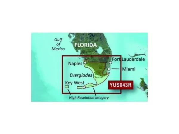 GARMIN YUS043R BlueChart G2 HD MicroSD Card Regular Chart, Florida Everglades and The Keys | 010-C1141-20