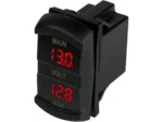 Sea-Dog Dual Volt Meter Rock Switch 10V-48VDC