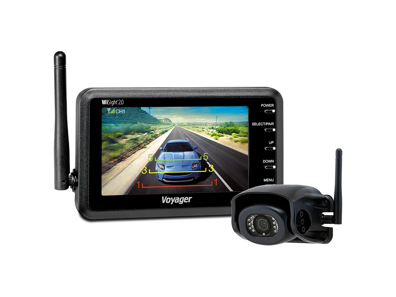 Voyager WiSight 2.0 - 4.3" Monitor w/Camera f/Prewire System - Wireless
