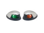 Perko Red/Green Horizontal Mount Side Lights - Pair - Chrome Plated Zinc
