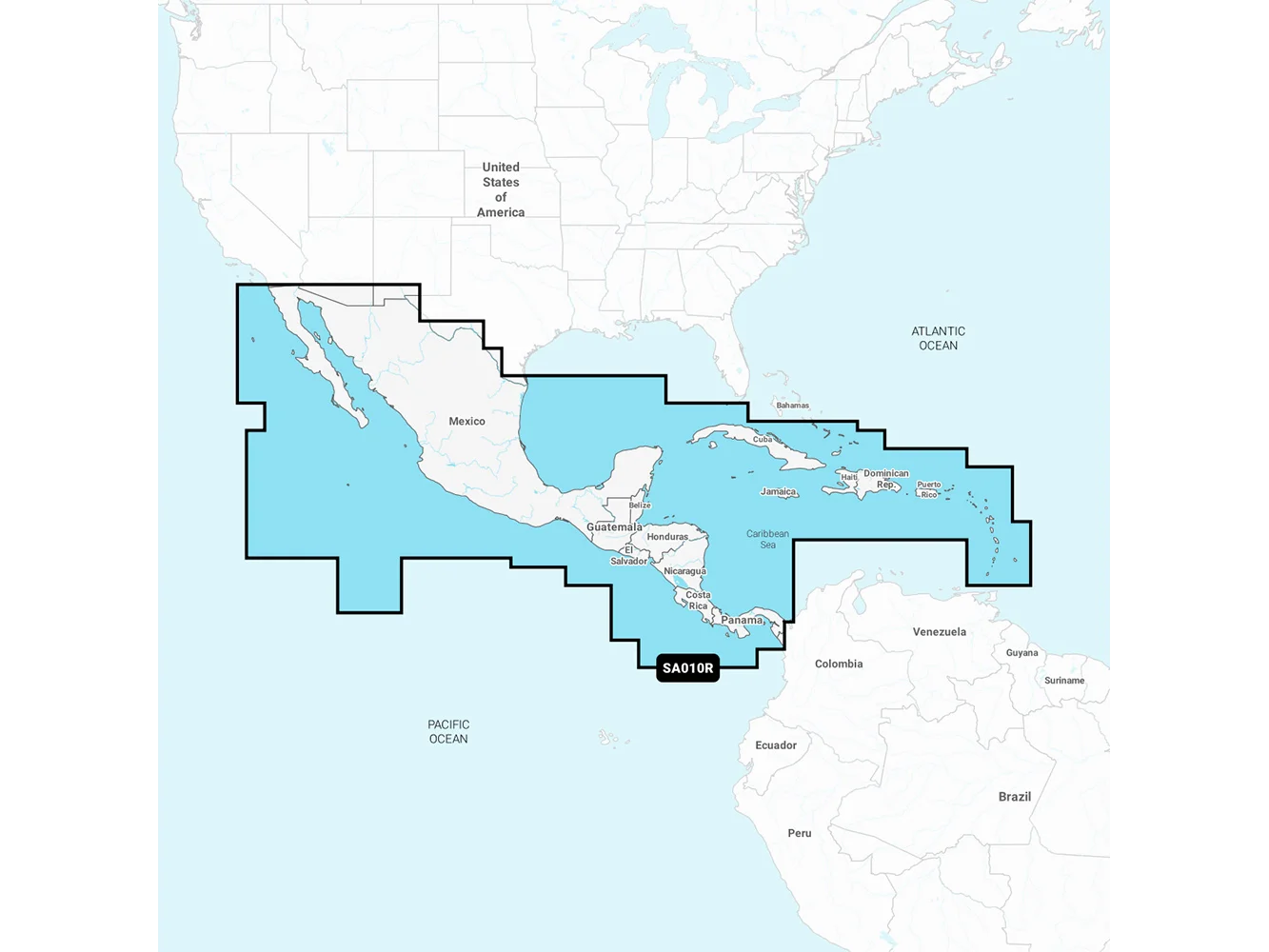 Navionics NASA010R - Central America & Caribbean - Navionics+