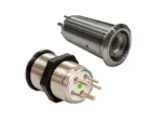 Bluewater 22mm Inrush Push Button Switch Momentary Off(On)(On) - Blue/Red/Green LED - Switch Body Only