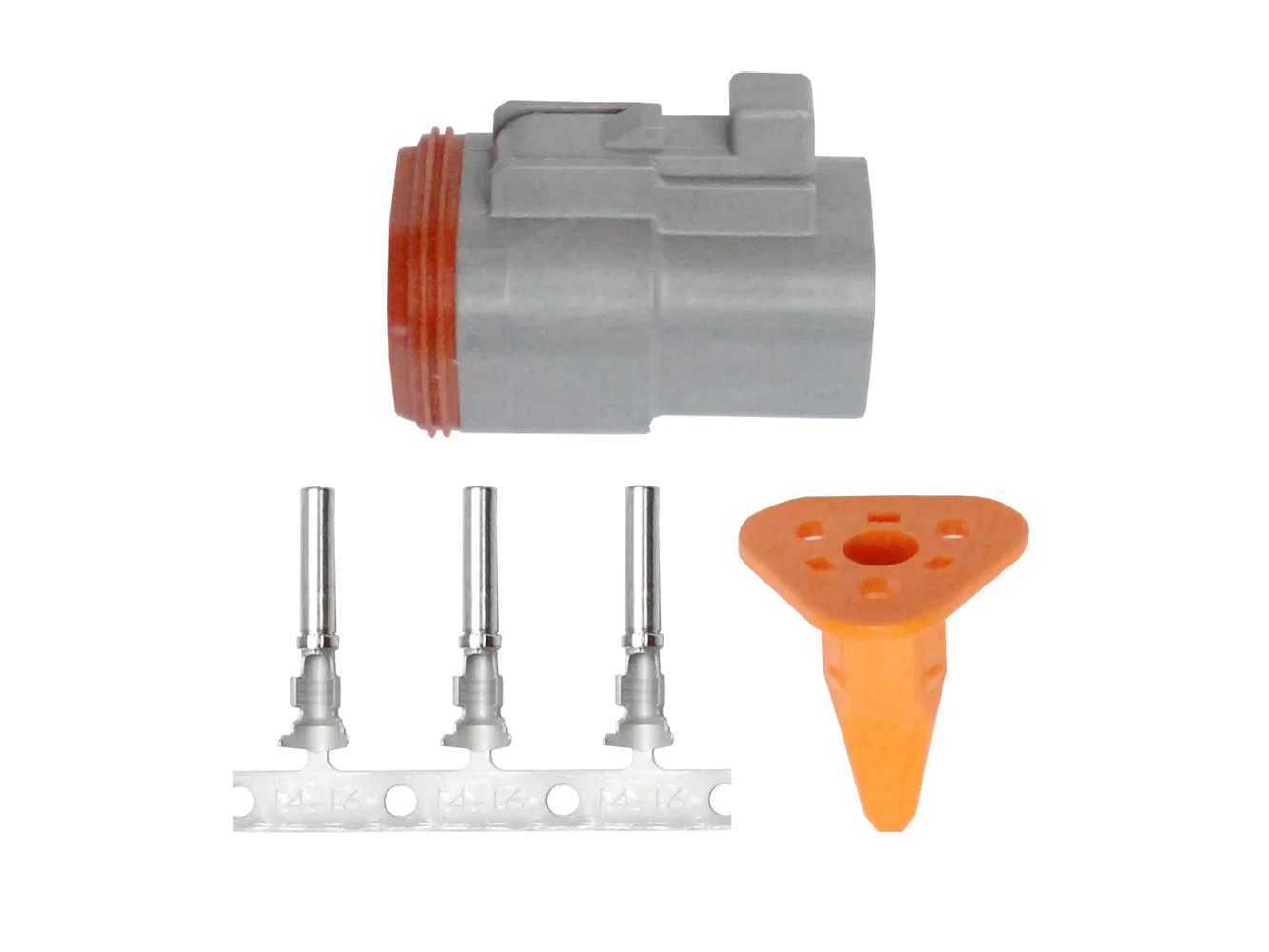 Pacer DT Deutsch Plug Repair Kit - 14-18 AWG (3 Position)