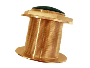 Echonautics Bronze Low-Profile Thru-Hull Medium-Frequency CHIRP Transducer - 1kW, 18&deg; Tilt, 85-135kHz