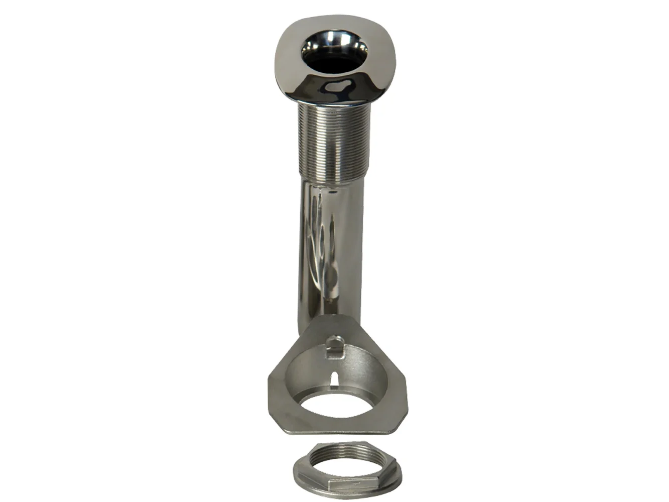 C.E. Smith 80 Series Screwless Flush Mount Rod Holder - 15 Degree - Stainless Steel - Cast Bottom - Black Liner