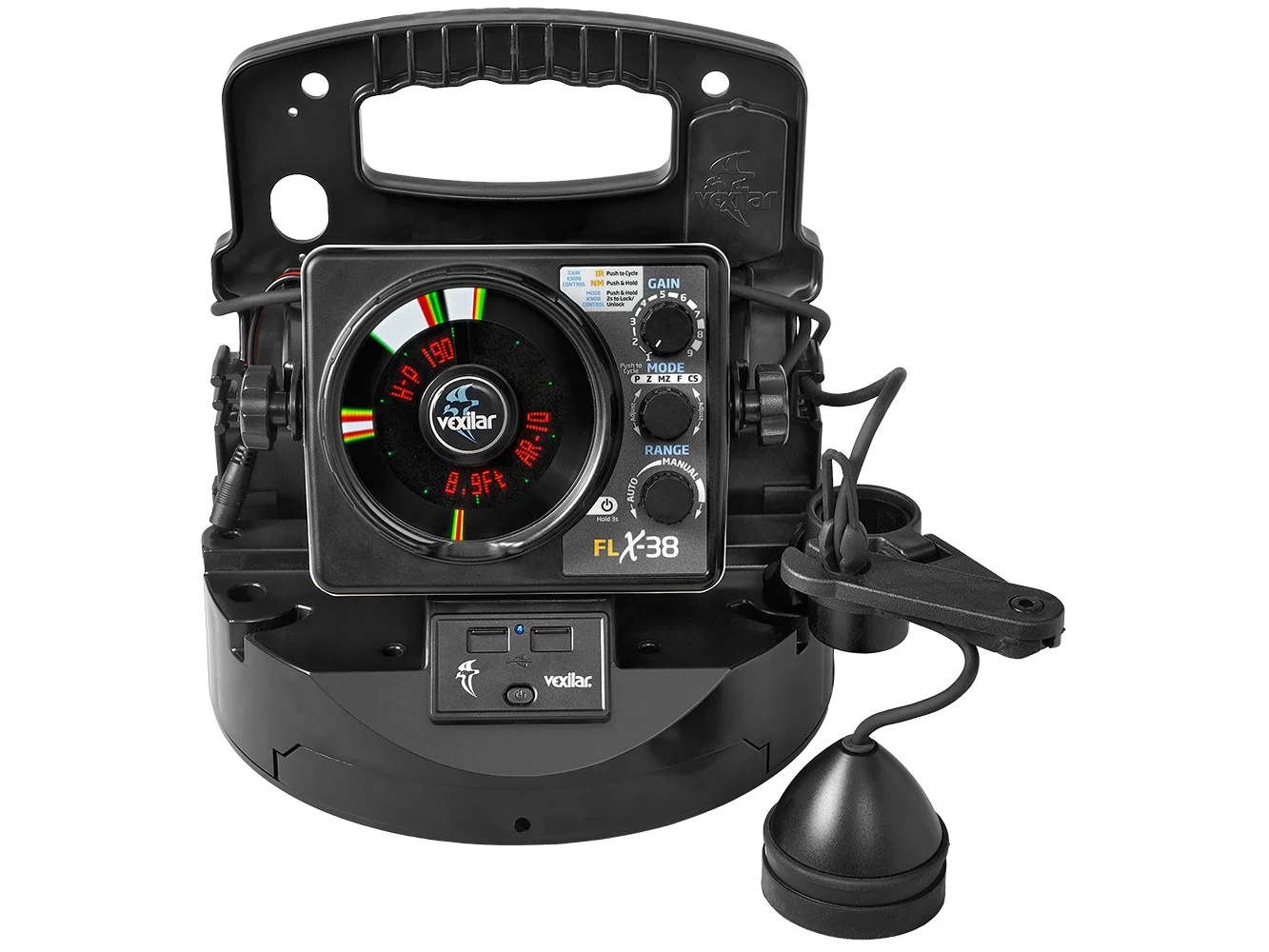 Vexilar FLX-38 BB Pro Pack Elite w/Broad Band Ice Ducer & Vexilar Lithium Battery