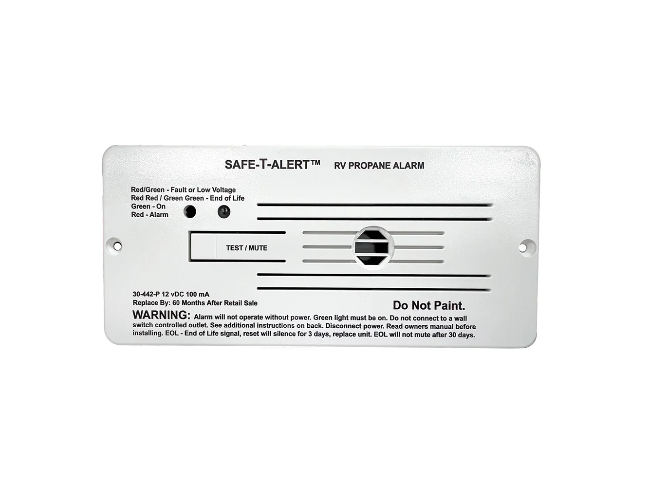 Safe-T-Alert 30 Series 12V RV Propane Alarm - White