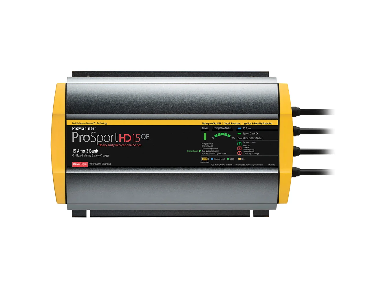 ProMariner ProSportHD 15 Gen 4 - 15 Amp - 3-Bank Battery Charger