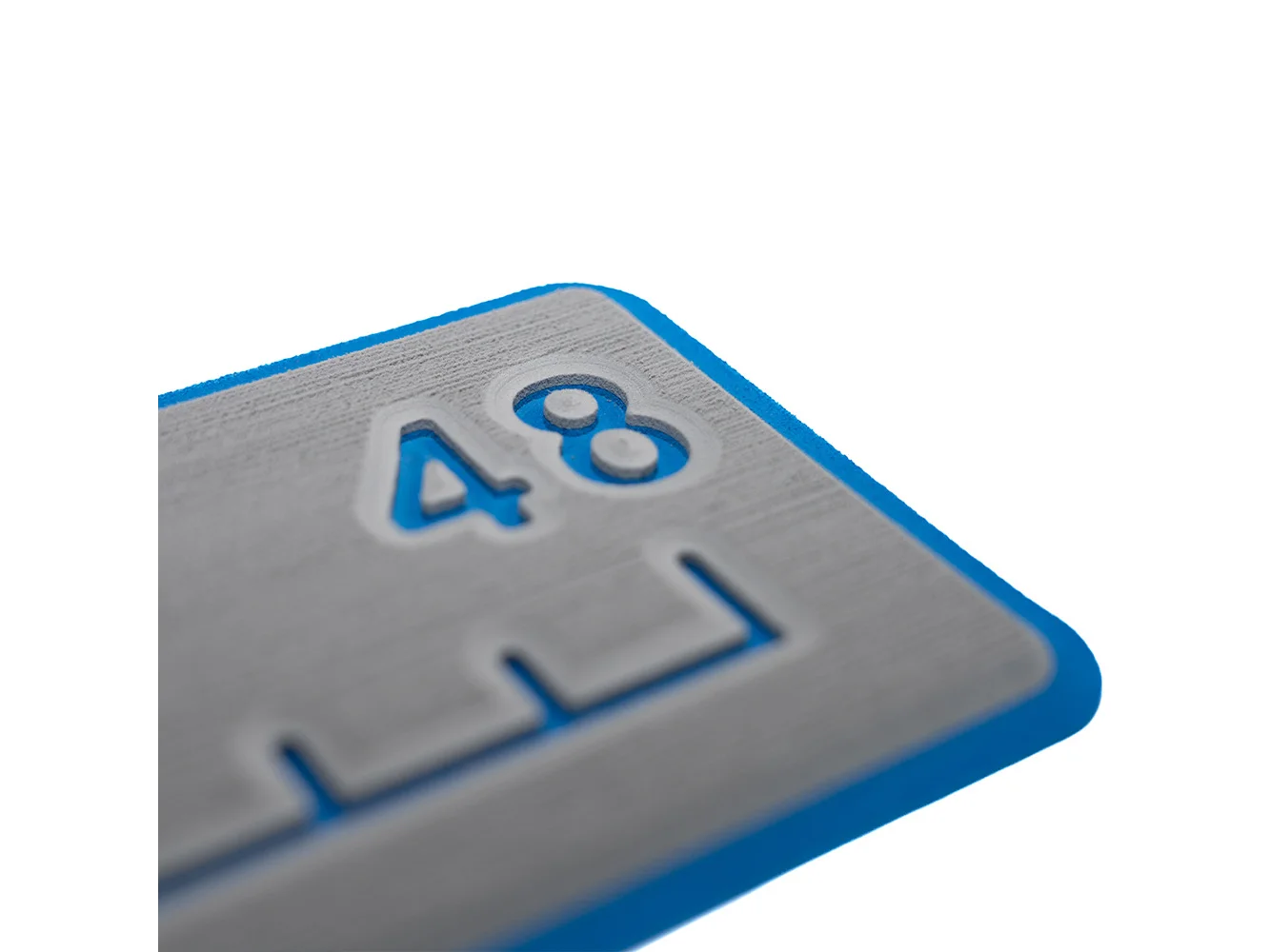 SeaDek 48” Routed Ruler - 6mm - Brushed Texture - Storm Grey/Bimini Blue