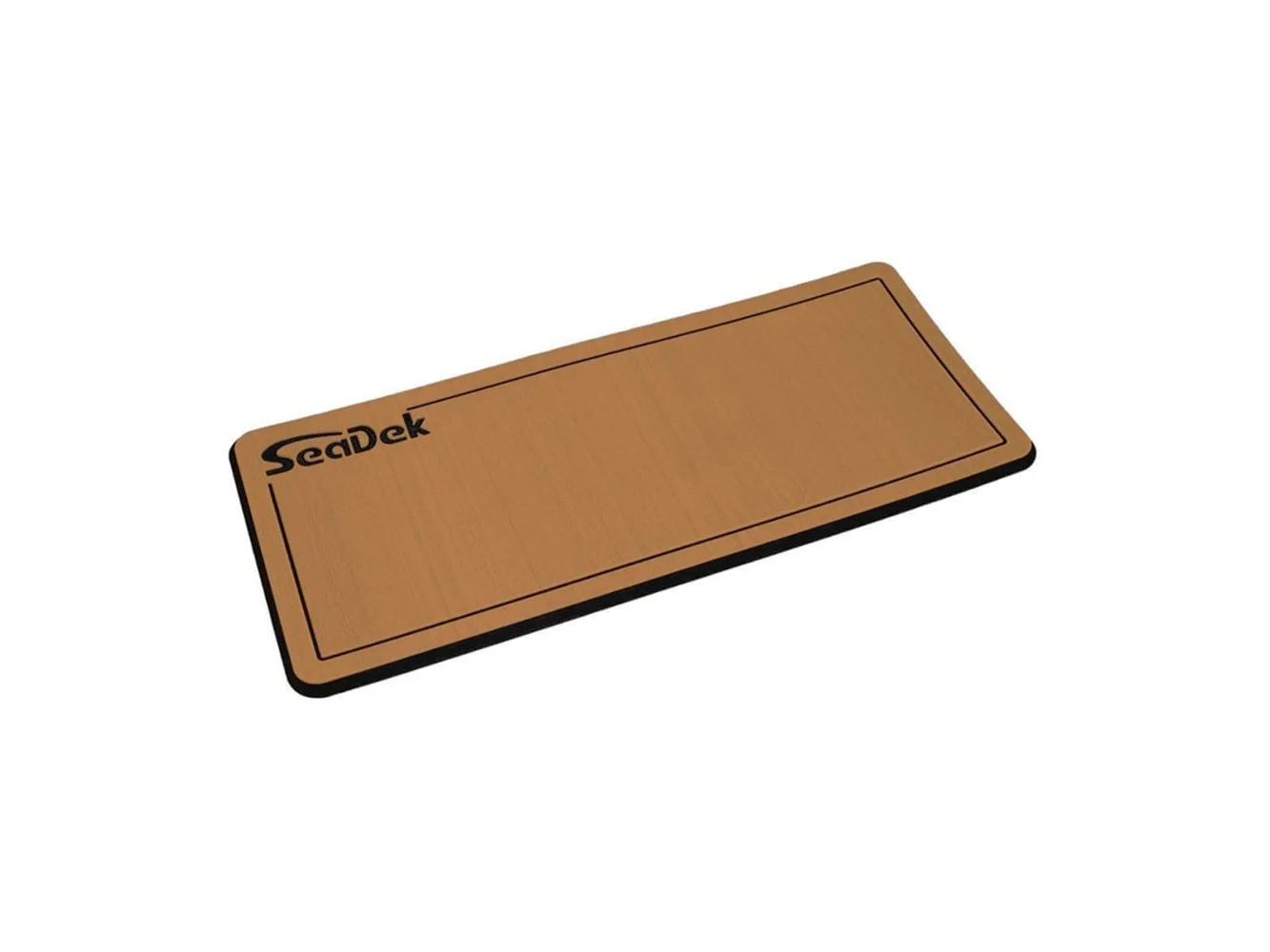 SeaDek 14” x 36" 20mm Dual Density Small Helm Pad w/SeaDek Logo - Brushed Texture - Mocha/Black (355.6mm x 914.4mm x 20mm)