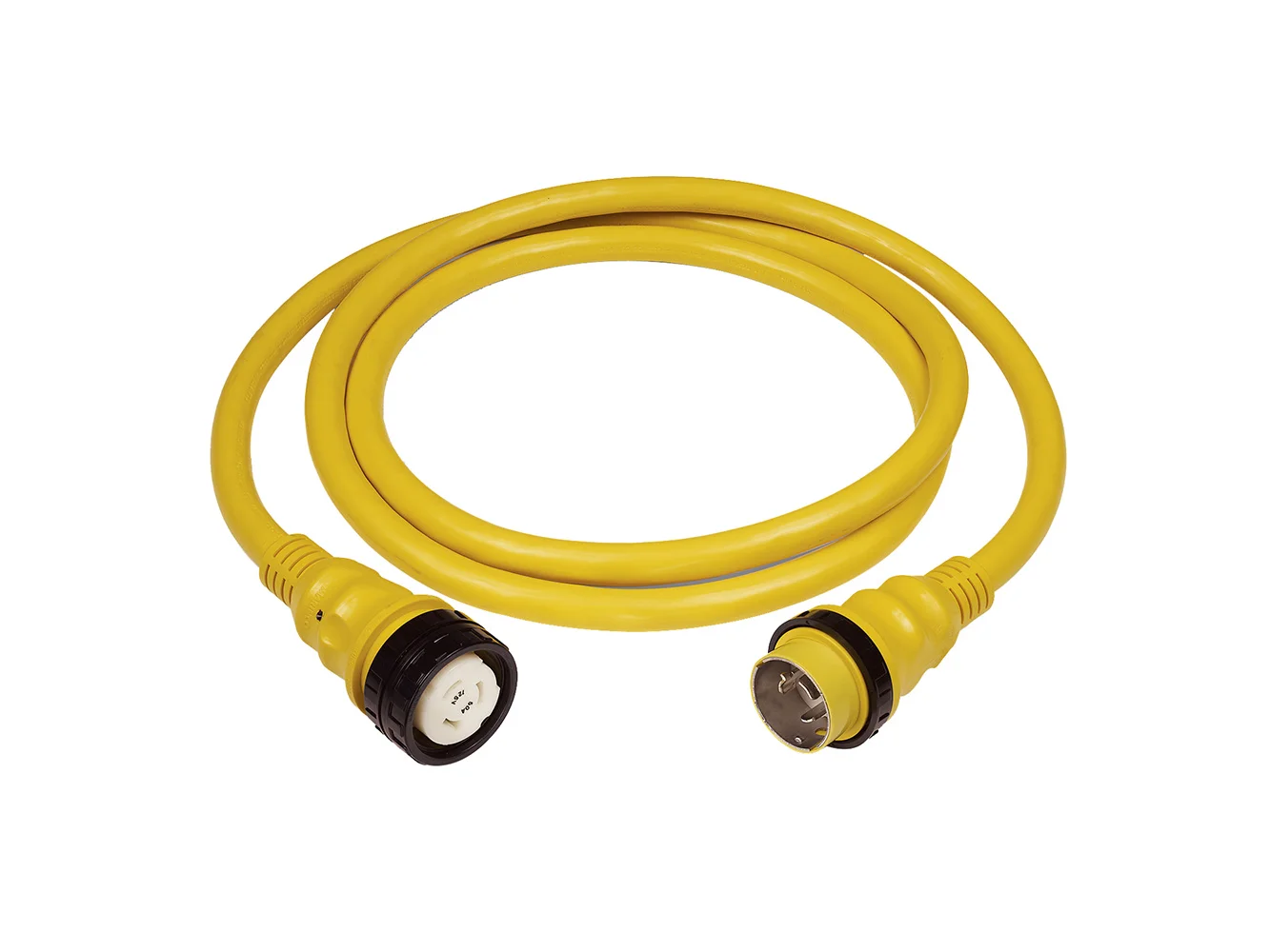 Marinco 50 AMP 125V Shore Power Cable - 75' - Yellow
