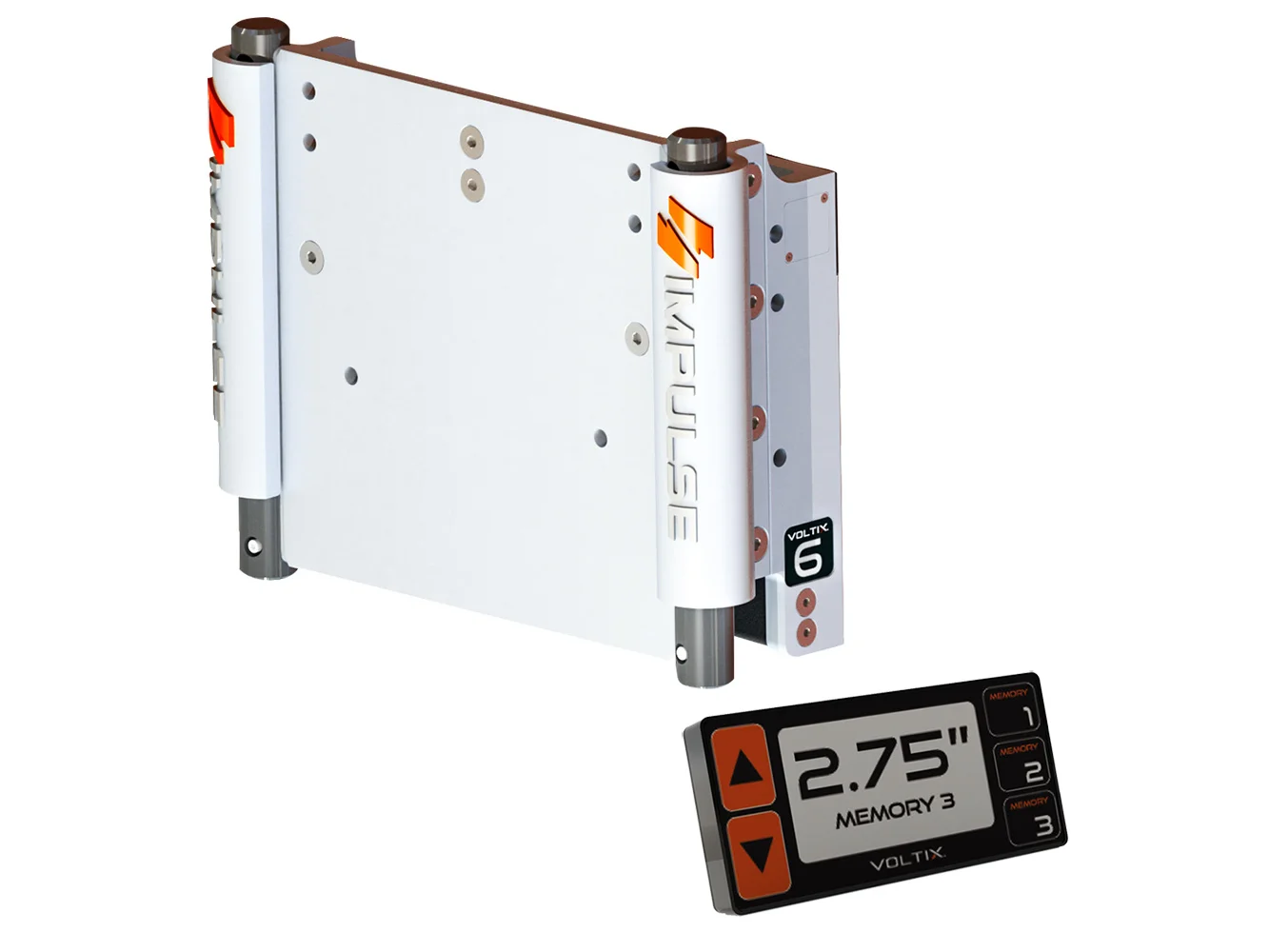 IMPULSE XL 6" Set Back Electric Jack Plate w/Smart Control - White Cerakote