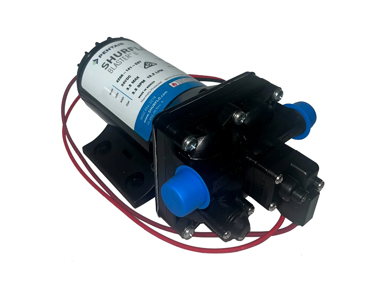 Shurflo by Pentair Blaster II Washdown Pump - 24 VDC - 3.5 GPM - 45 PSI