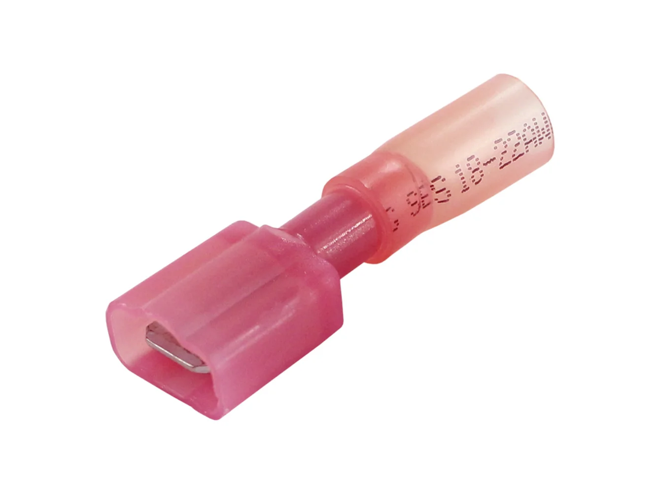 Pacer 22-18 AWG Fully-Insulated Male Disconnect Terminal - Red - 25 Pack