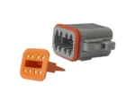 Pacer Deutsch DT Plug & Wedge Lock Kit - 8 Position - 5 Pack