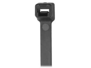 Pacer 8" Cable Tie - Black - 50lb Tensile Strength - 2" Bundle Diameter - 100 Piece Bag