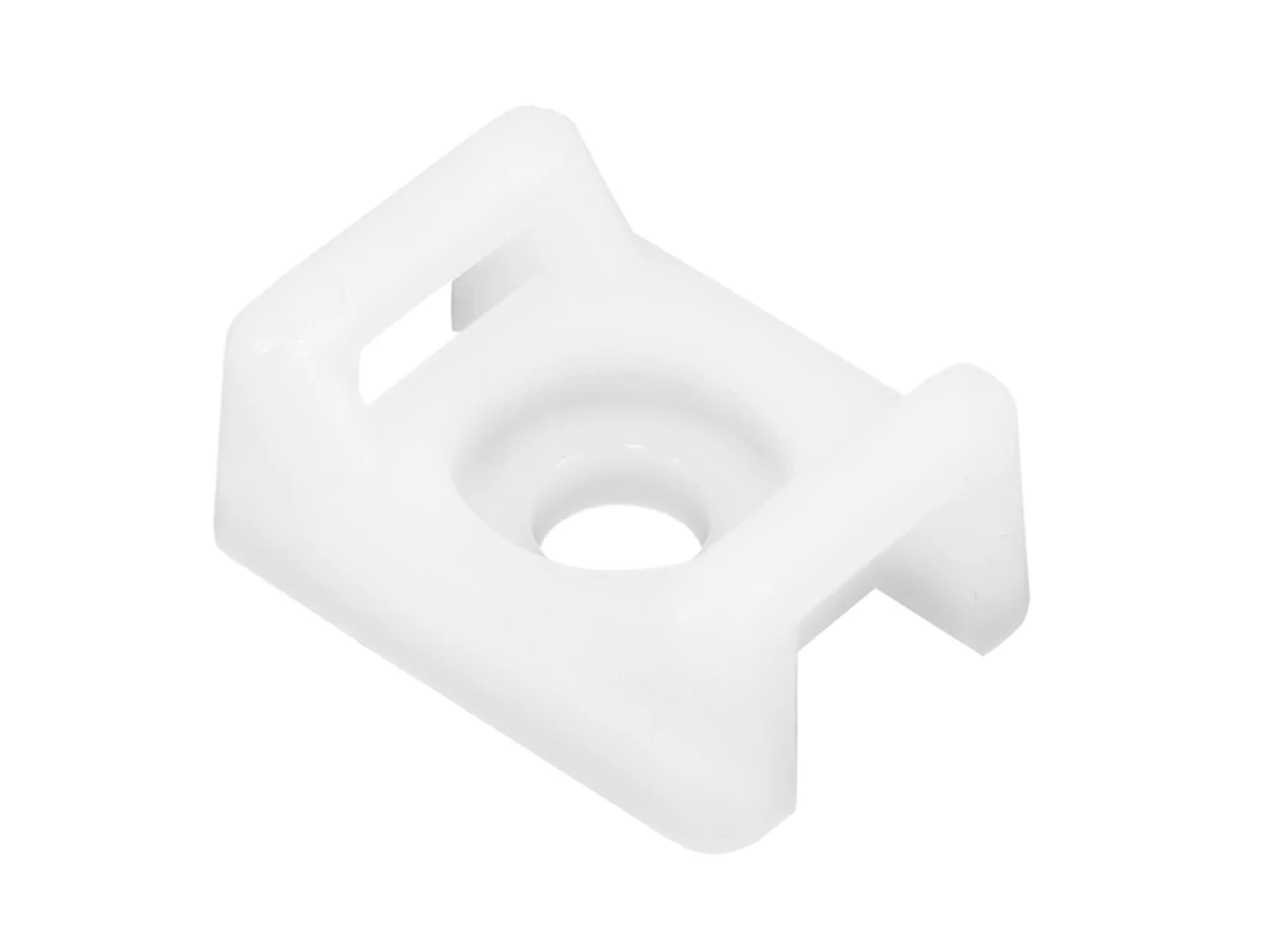 Pacer Screw Down Cable Tie Mount - #10 Screw Mount Method - Natural Color - 100 Pack